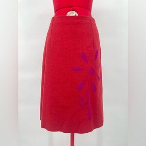 Vintage Josep Font Wool Skirt Patchwork Flower Gabriela S.L. Boutique Piece